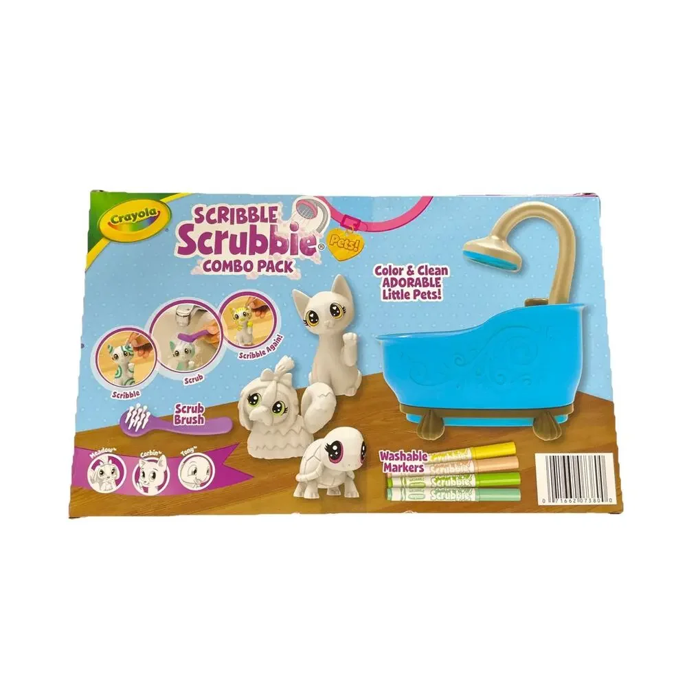 Crayola Scribble Scrubbie Pet Combo Pack With Washable Markers,